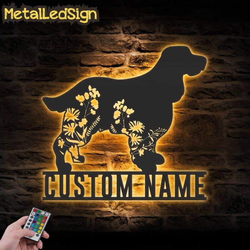 Custom-FLoral-English-Springer-Spaniel-Metal-Wall-Art-LED-Light-Images.jpg