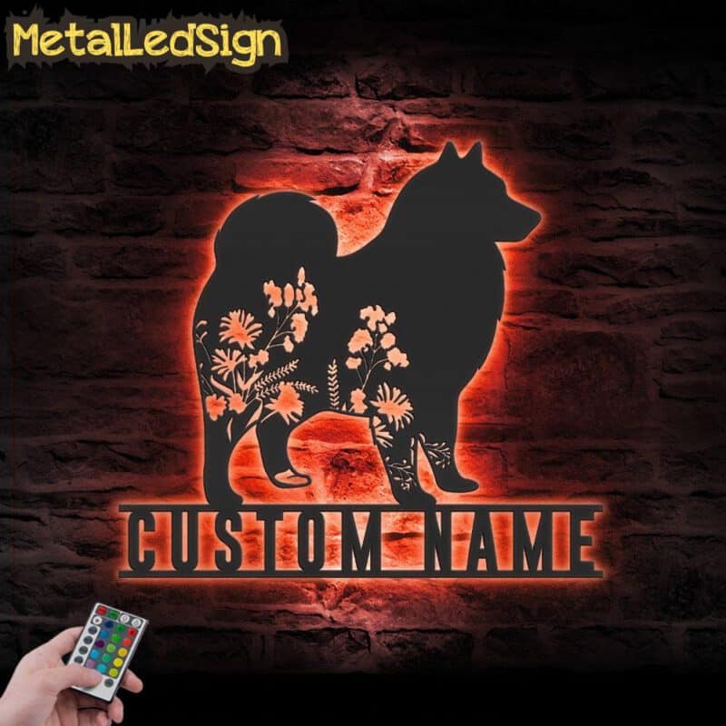 Custom-FLoral-Finnish-Lapphund-Metal-Wall-Art-LED-Light-5.jpg