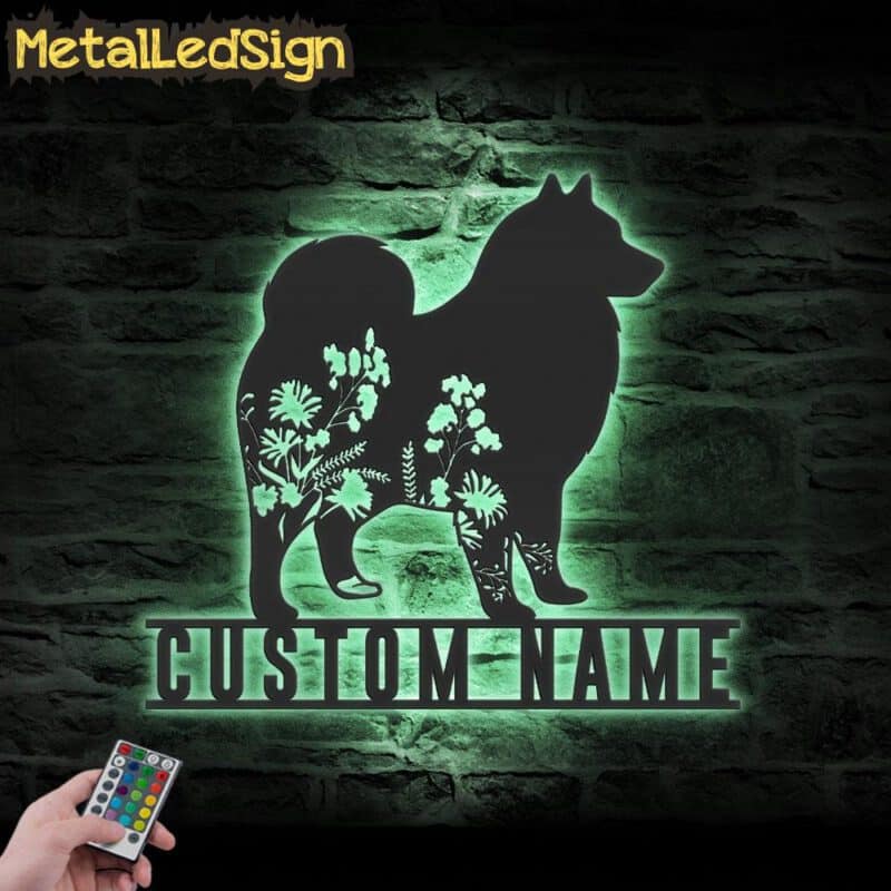 Custom-FLoral-Finnish-Lapphund-Metal-Wall-Art-LED-Light-7.jpg