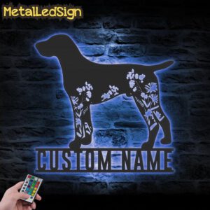 Custom-FLoral-German-Shorthaired-Pointer-Metal-Wall-Art-LED-Light-3.jpg