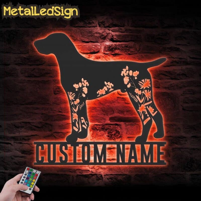 Custom-FLoral-German-Shorthaired-Pointer-Metal-Wall-Art-LED-Light-5.jpg