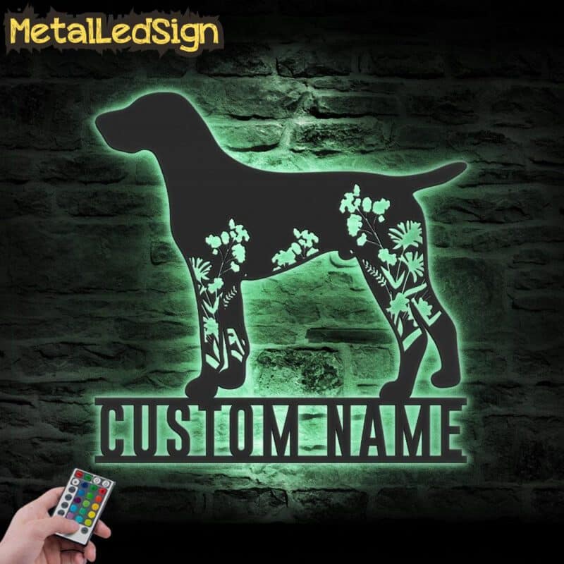 Custom-FLoral-German-Shorthaired-Pointer-Metal-Wall-Art-LED-Light-7.jpg