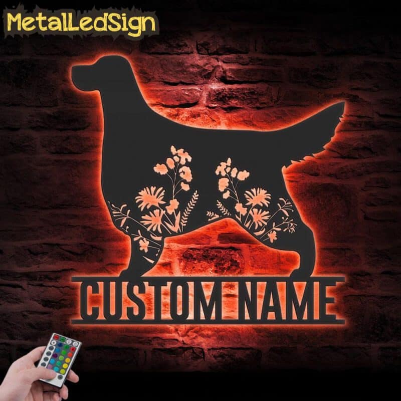 Custom-FLoral-Gordon-Setter-Metal-Wall-Art-LED-Light-5.jpg