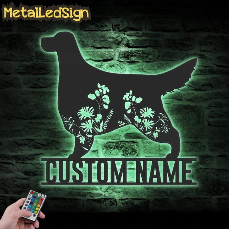 Custom-FLoral-Gordon-Setter-Metal-Wall-Art-LED-Light-7.jpg