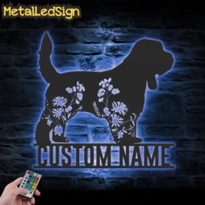 Custom-FLoral-Grand-Basset-Griffon-Vendeen-Metal-Wall-Art-LED-Light-3.jpg