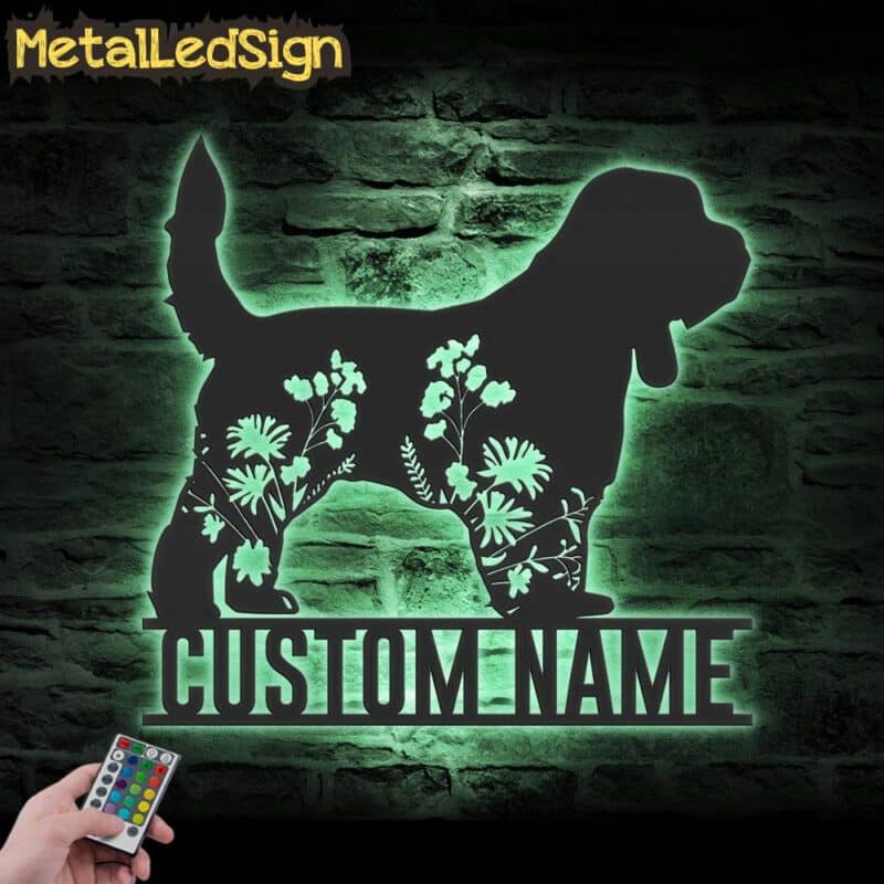 Custom-FLoral-Grand-Basset-Griffon-Vendeen-Metal-Wall-Art-LED-Light-7.jpg