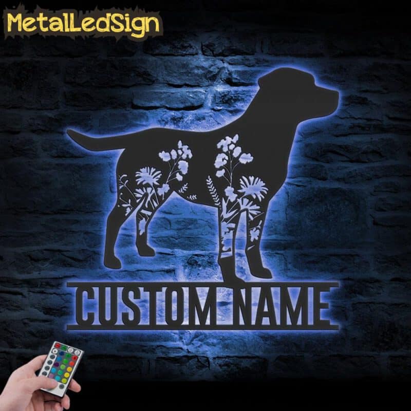 Custom-FLoral-Labrador-Retriever-Metal-Wall-Art-LED-Light-3.jpg