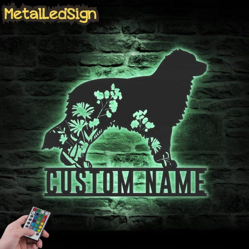 Custom-FLoral-Miniature-American-Shepherd-Metal-Wall-Art-LED-Light-7.jpg