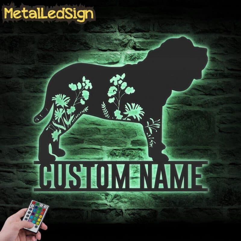 Custom-FLoral-Neapolitan-Mastiff-Metal-Wall-Art-LED-Light-7.jpg