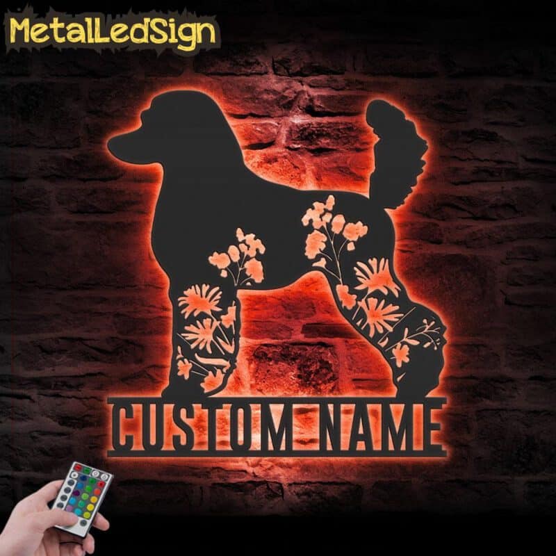 Custom-FLoral-Poodle-Metal-Wall-Art-LED-Light-5.jpg