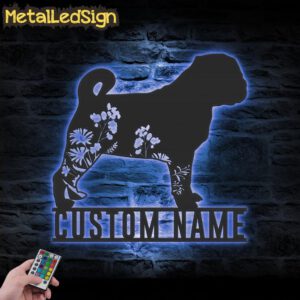 Custom-FLoral-Pug-Metal-Wall-Art-LED-Light-3.jpg