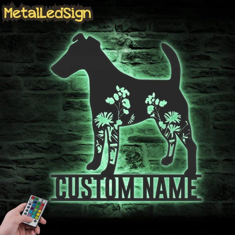 Custom-FLoral-Smooth-Fox-Terrier-Metal-Wall-Art-LED-Light-7.jpg