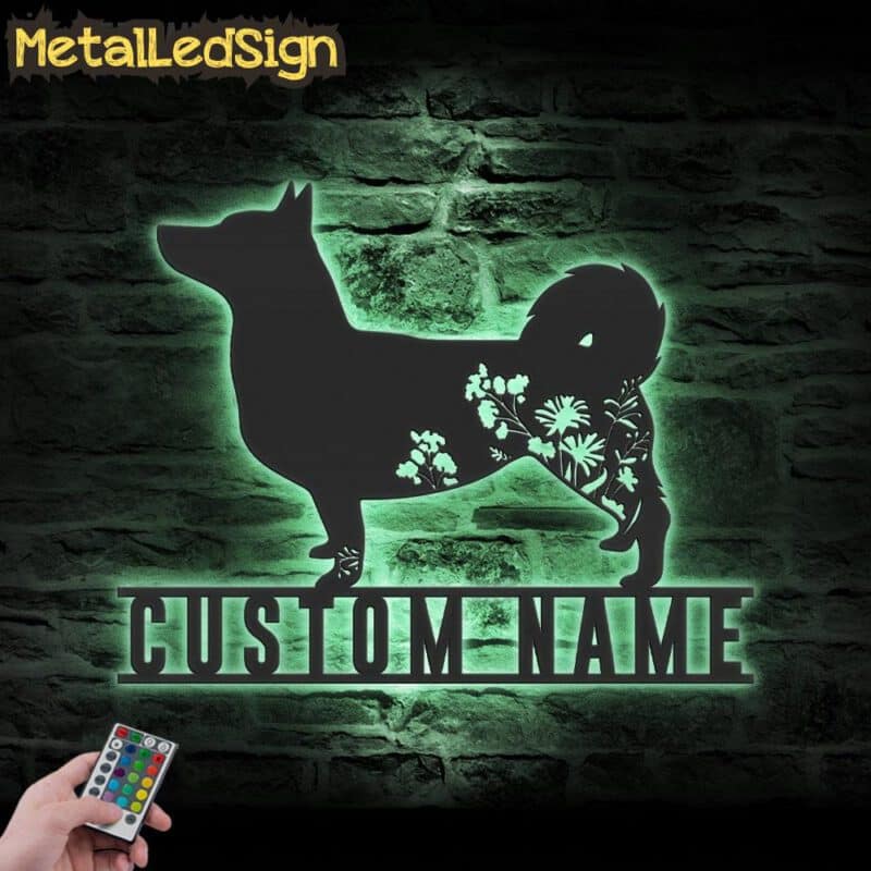 Custom-FLoral-Swedish-Vallhund-Metal-Wall-Art-LED-Light-7.jpg