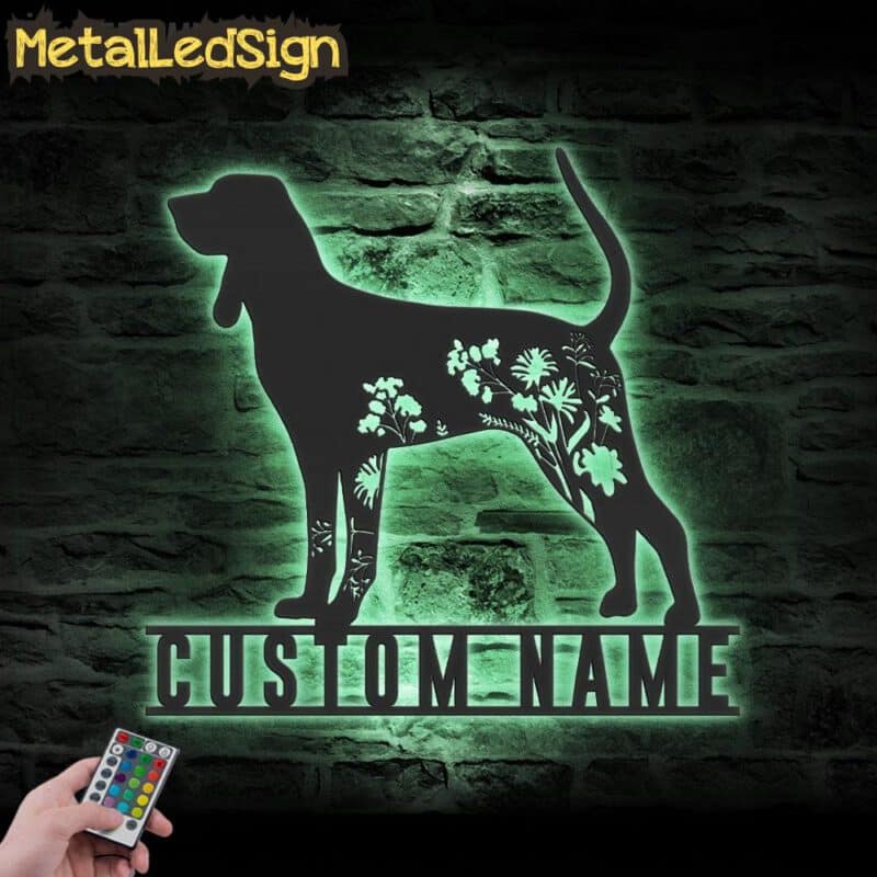 Custom-FLoral-Treeing-Walker-Coonhound-Metal-Wall-Art-LED-Light-7.jpg