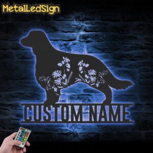 Custom-FLoral-Welsh-Springer-Spaniel-Metal-Wall-Art-LED-Light-3.jpg