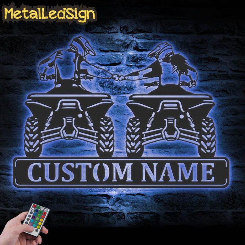 Custom-Family-ATV-Quad-Motocross-Couple-Biker-Metal-Wall-Art-LED-Light-3.jpg