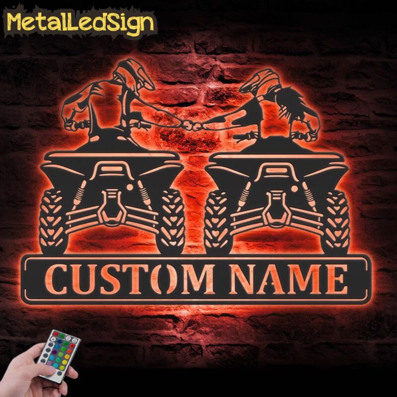 Custom-Family-ATV-Quad-Motocross-Couple-Biker-Metal-Wall-Art-LED-Light-5.jpg