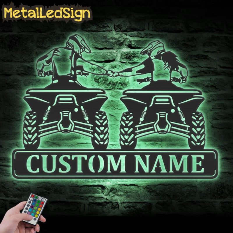 Custom-Family-ATV-Quad-Motocross-Couple-Biker-Metal-Wall-Art-LED-Light-7.jpg