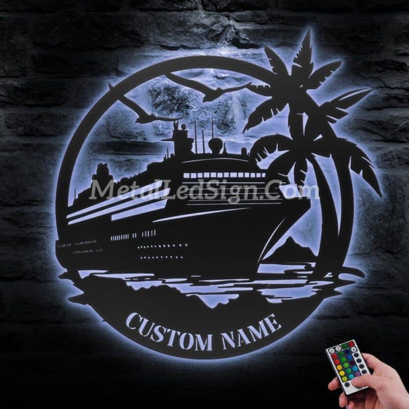 Custom-Family-Cruise-Ship-Metal-Wall-Art-Led-Light-3-8