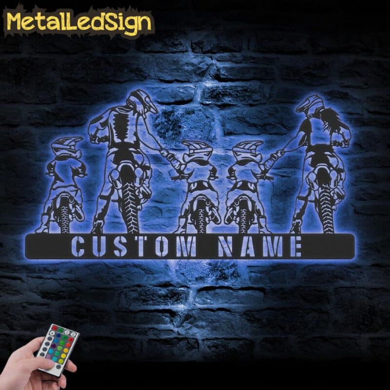 Custom-Family-Motocross-Biker-Metal-Wall-Art-LED-Light-3-2.jpg