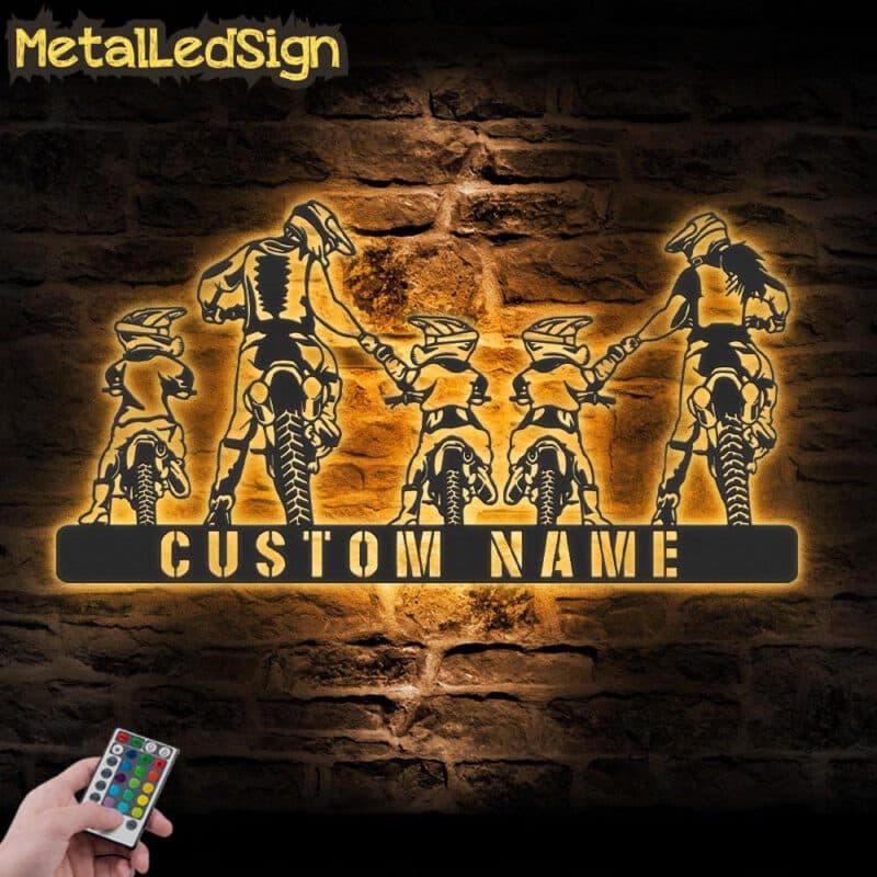 Custom-Family-Motocross-Biker-Metal-Wall-Art-LED-Light-Images-2.jpg