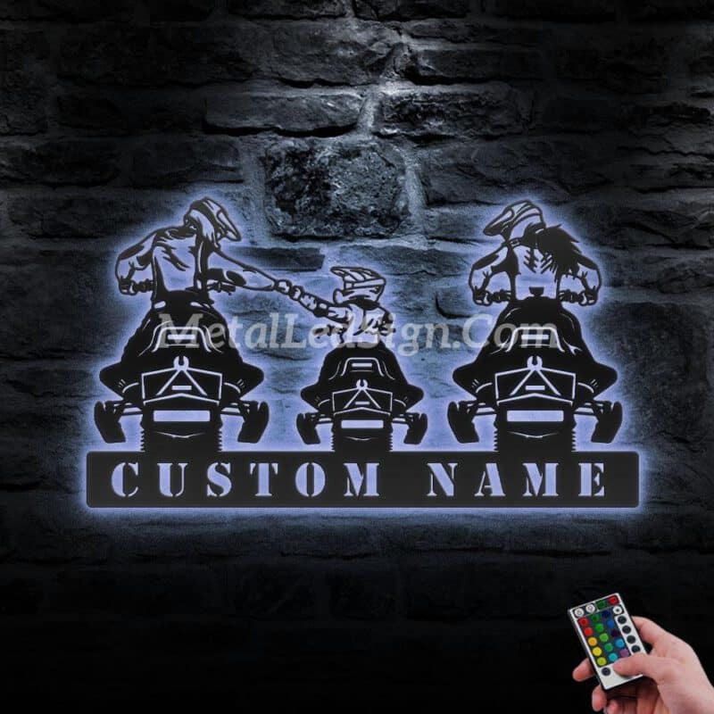 Custom-Family-Snowmobile-Metal-Wall-Art-Led-Light-3-10