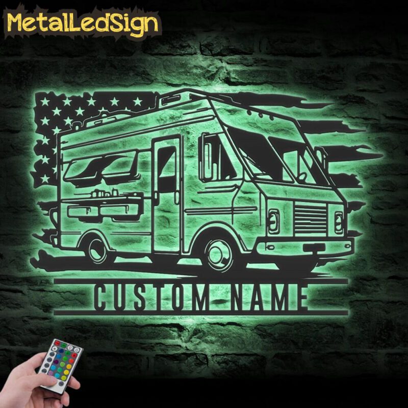 Custom-Fast-Food-Truck-US-Flag-Metal-Wall-Art-LED-Light-5.jpg