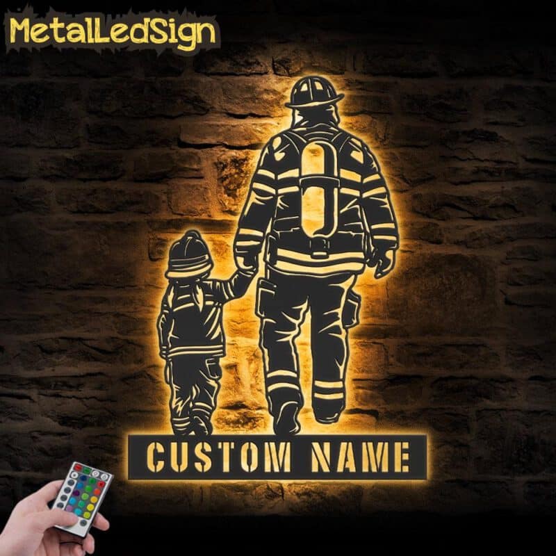 Custom-Father-Daughter-Firefighter-Metal-Wall-Art-LED-Light-Images-1.jpg