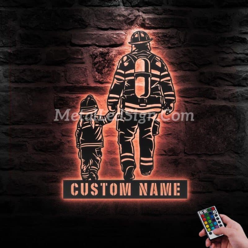 Custom-Father-Daughter-Firefighter-Metal-Wall-Art-Led-Light-5-3