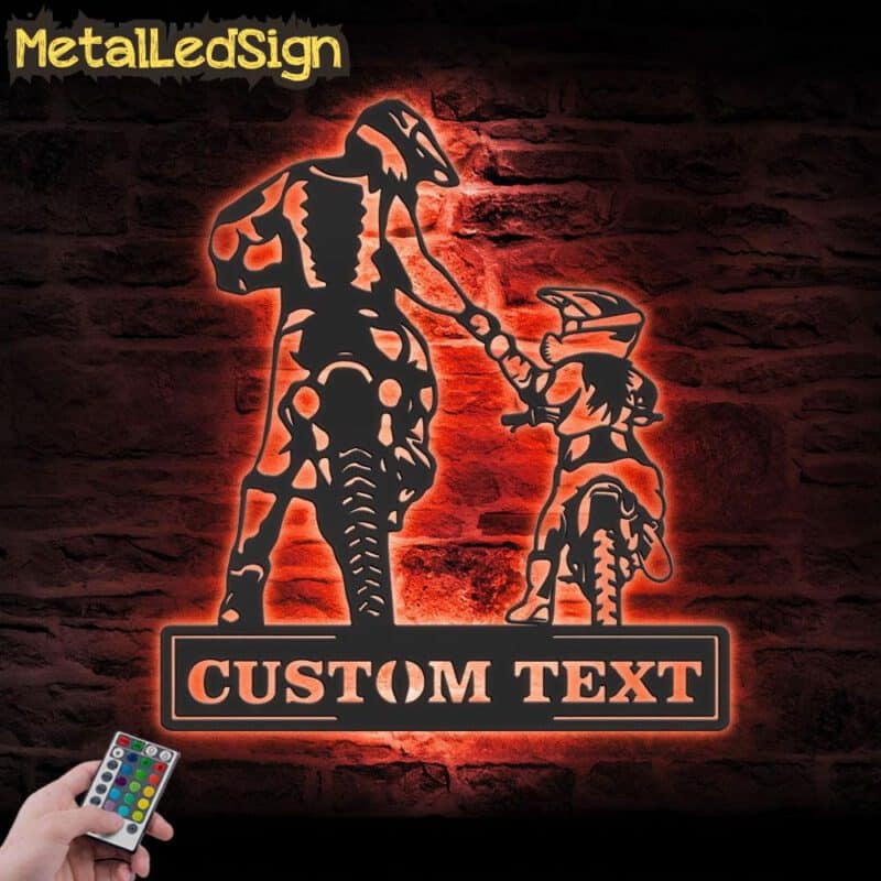 Custom-Father-Daughter-Motocross-Biker-Metal-Wall-Art-LED-Light-5-1.jpg