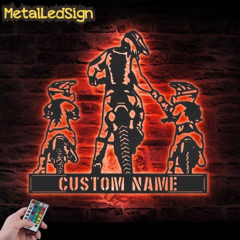 Custom-Father-Daughter-Motocross-Biker-Metal-Wall-Art-LED-Light-5.jpg