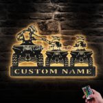 Custom-Father-Daughter-Quad-Biker-Metal-Wall-Art-Led-Light-Images-2