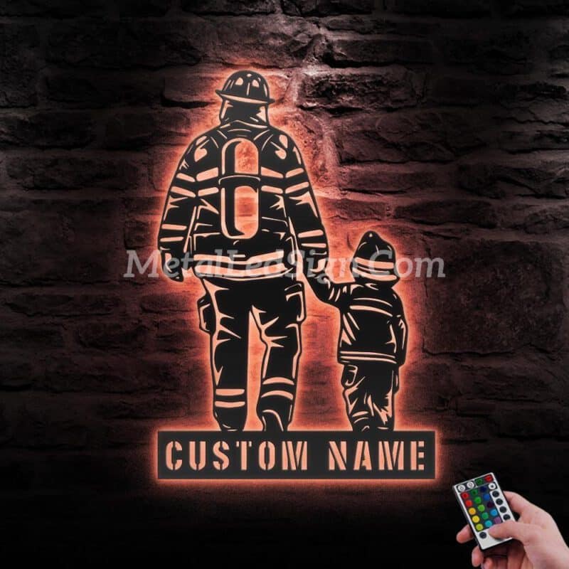 Custom-Father-Son-Firefighter-Metal-Wall-Art-Led-Light-5-7