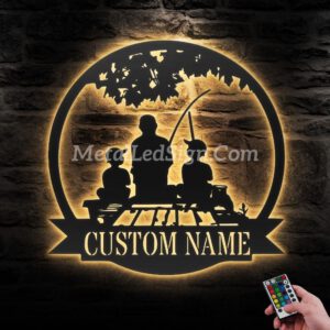 Custom-Father-Son-Fishing-Metal-Wall-Art-Led-Light-Images-4