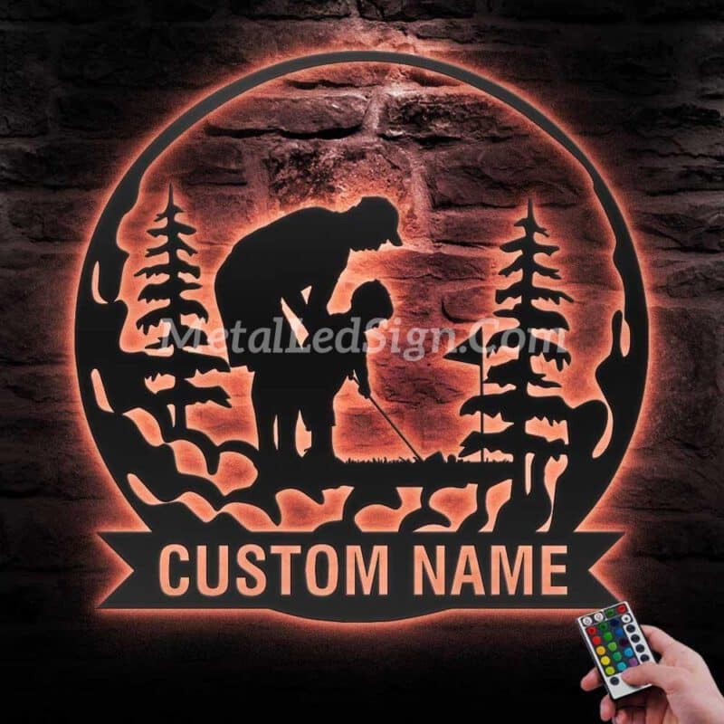 Custom-Father-Son-Golfing-Metal-Wall-Art-Led-Light-5-1