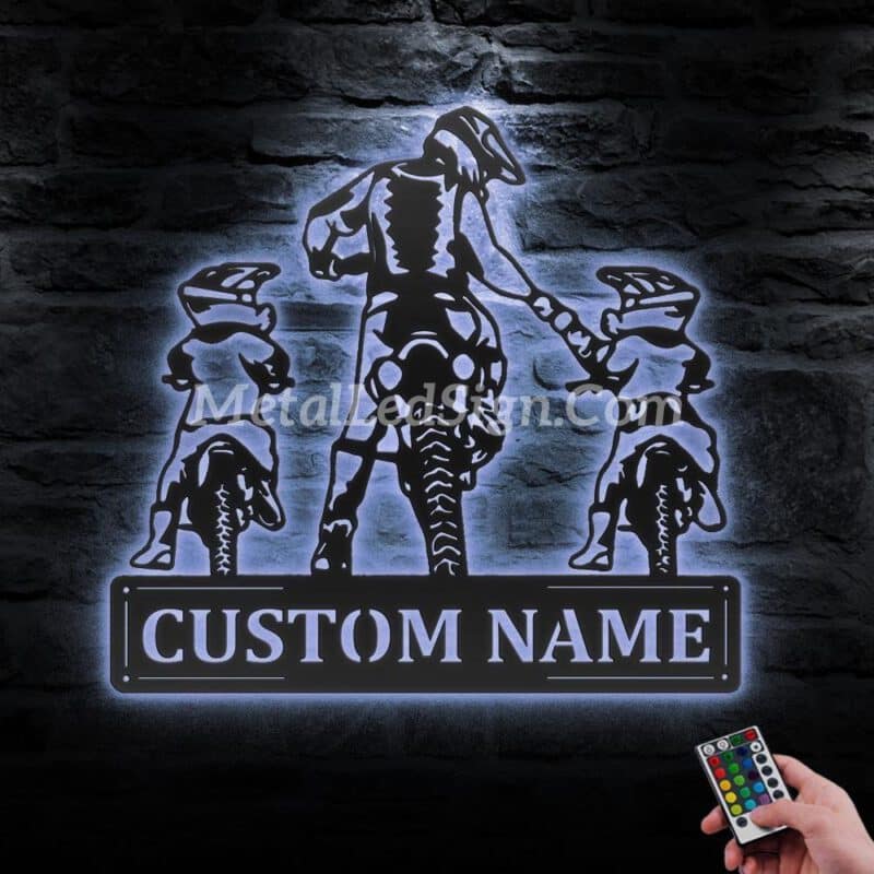 Custom-Father-Son-Motocross-Biker-Metal-Wall-Art-Led-Light-3-6