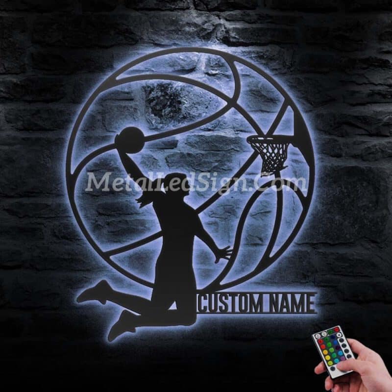 Custom-Female-Basketball-Metal-Wall-Art-Led-Light-3-1