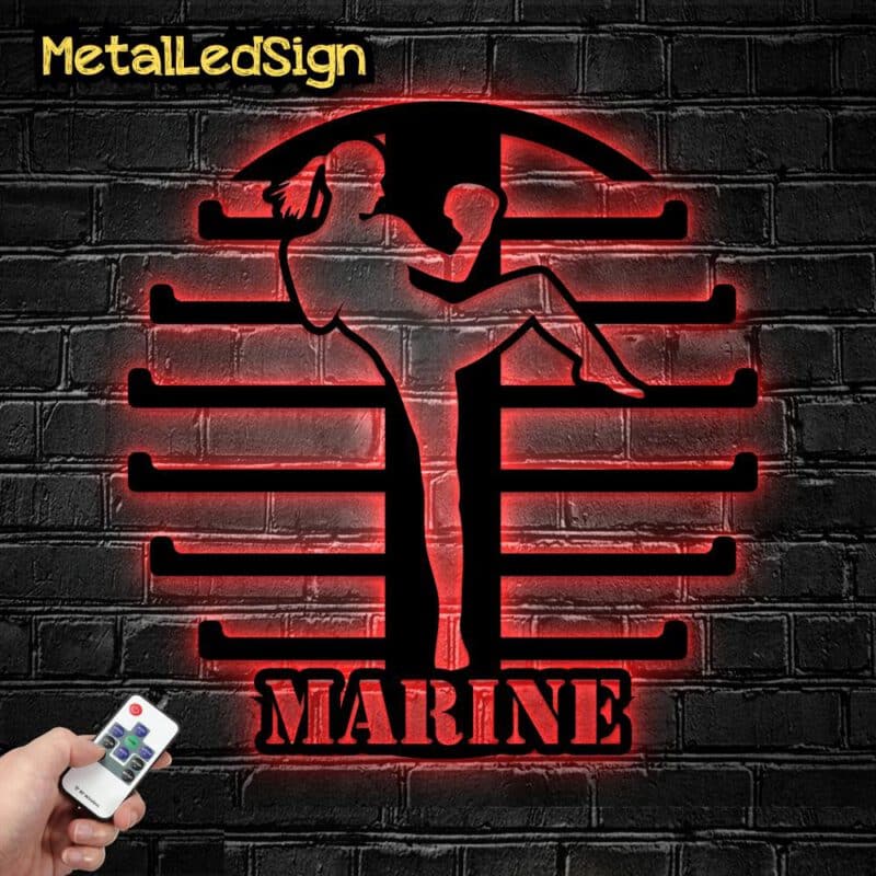 Custom-Female-Boxing-Metal-Led-Medal-Hanger-2