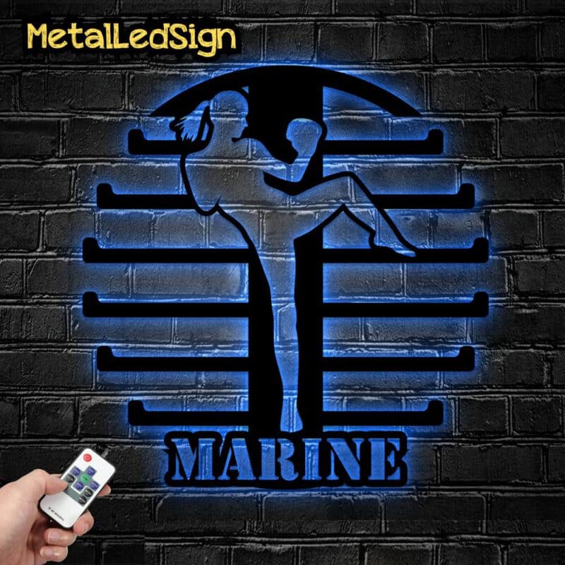 Custom-Female-Boxing-Metal-Led-Medal-Hanger-6