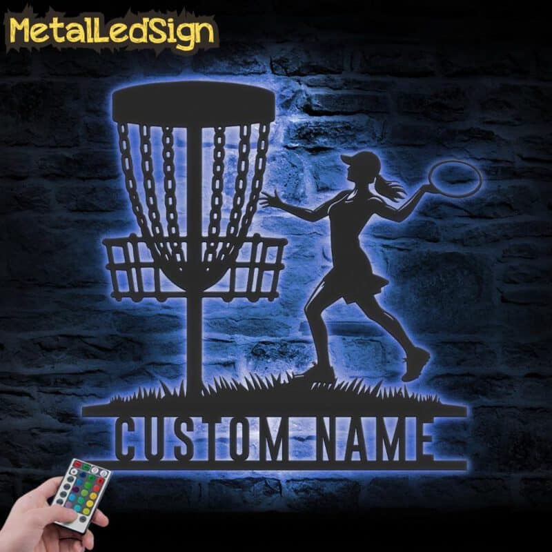 Custom-Female-Disc-Golf-Player-Metal-Wall-Art-LED-Light-3.jpg