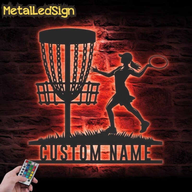 Custom-Female-Disc-Golf-Player-Metal-Wall-Art-LED-Light-5.jpg