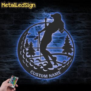 Custom-Female-Golfing-Metal-Wall-Art-LED-Light-3.jpg