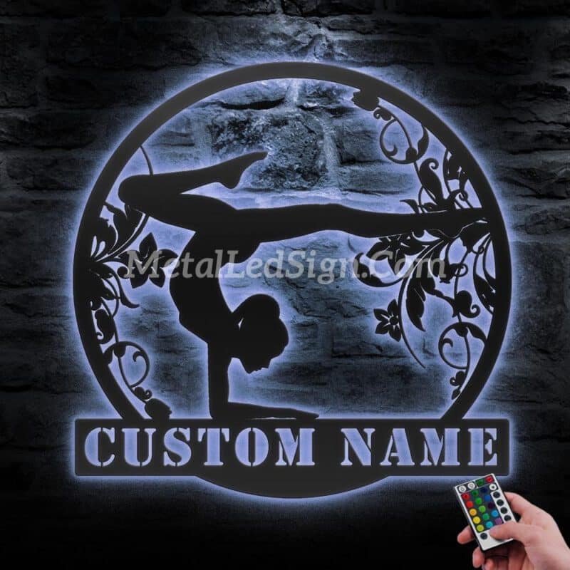 Custom-Female-Gymnastics-Metal-Wall-Art-Led-Light-3-3