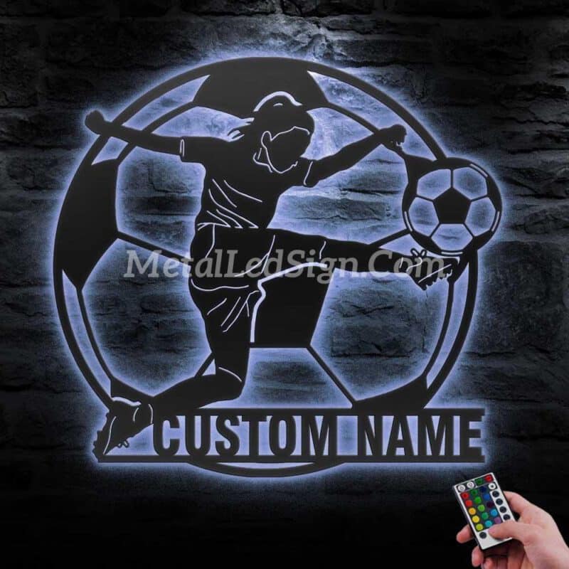 Custom-Female-Soccer-Metal-Wall-Art-Led-Light-3-2