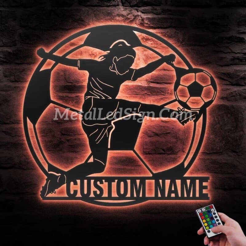 Custom-Female-Soccer-Metal-Wall-Art-Led-Light-5-2