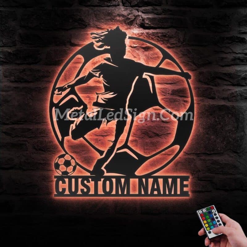 Custom-Female-Soccer-Metal-Wall-Art-Led-Light-6-1