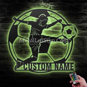 Custom-Female-Soccer-Metal-Wall-Art-Led-Light-6