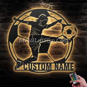 Custom-Female-Soccer-Metal-Wall-Art-Led-Light-Images-2