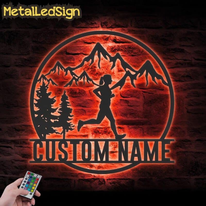 Custom-Female-Trail-Running-Metal-Wall-Art-LED-Light-5.jpg