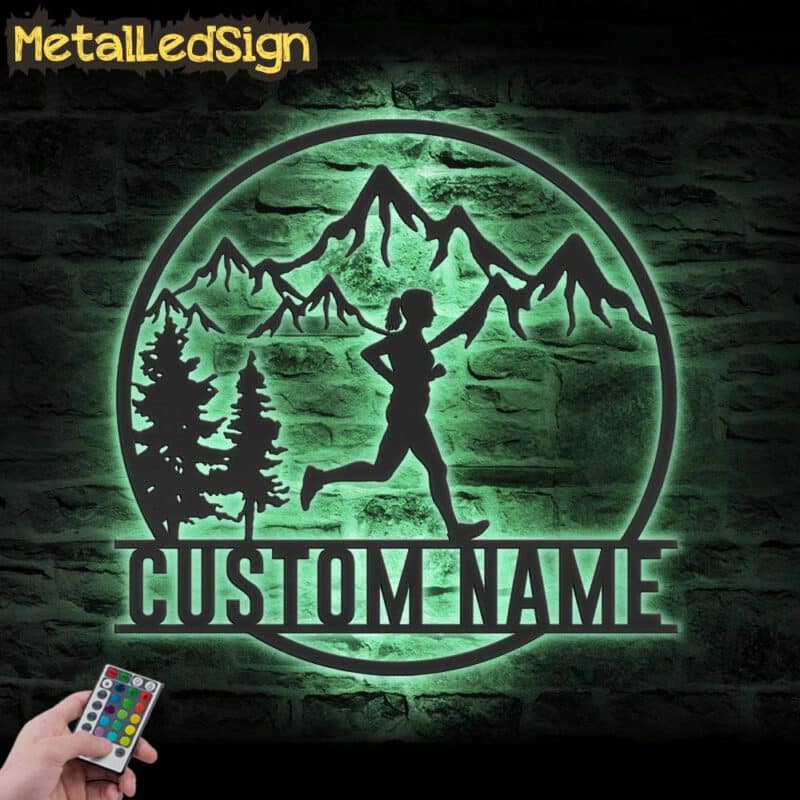 Custom-Female-Trail-Running-Metal-Wall-Art-LED-Light-7.jpg